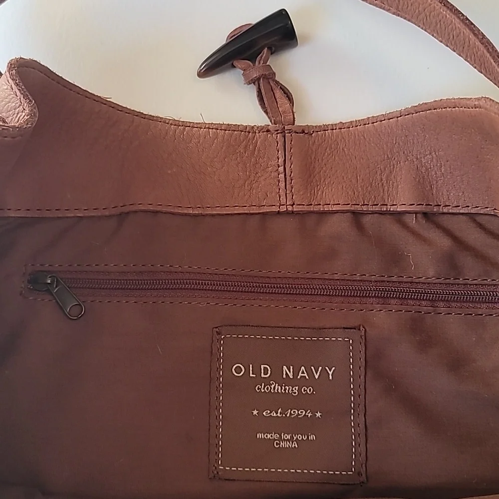 NWOT Old Navy Brown Leather Tote Bag - Picture 8 of 12